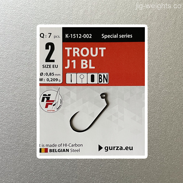 Форелева вольфрамова джиг-головка, безбородий гачок Gurza TROUT J1